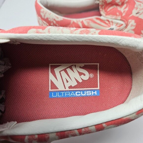 Vans Tropical Floral Platform Espadrilles Shoes Deep Sea Coral Size W9.5 M8 - Picture 8 of 10